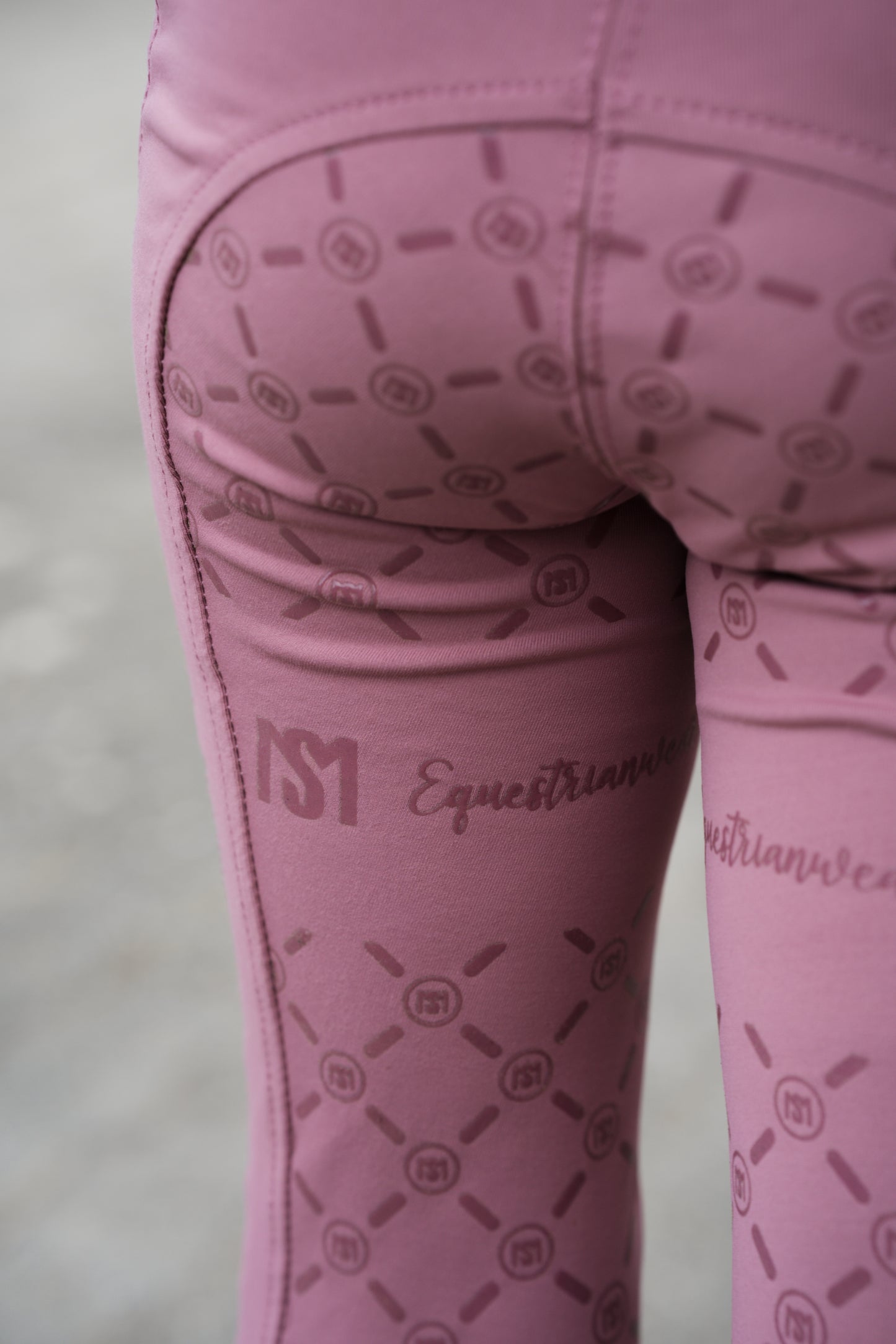 MS Kinderreitleggings Rosa mit Glitzersteinen
