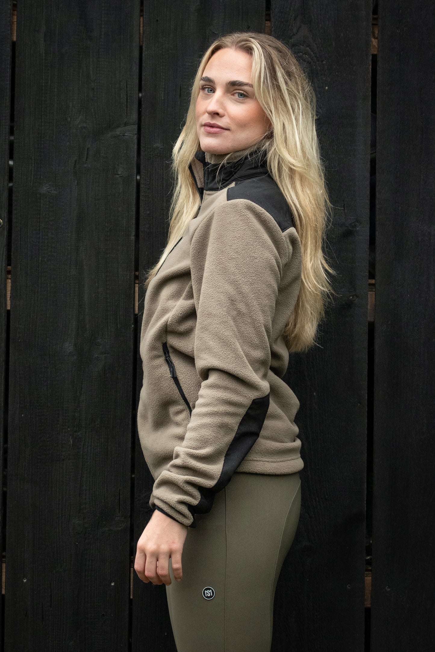 MS Fleecjacke Beige