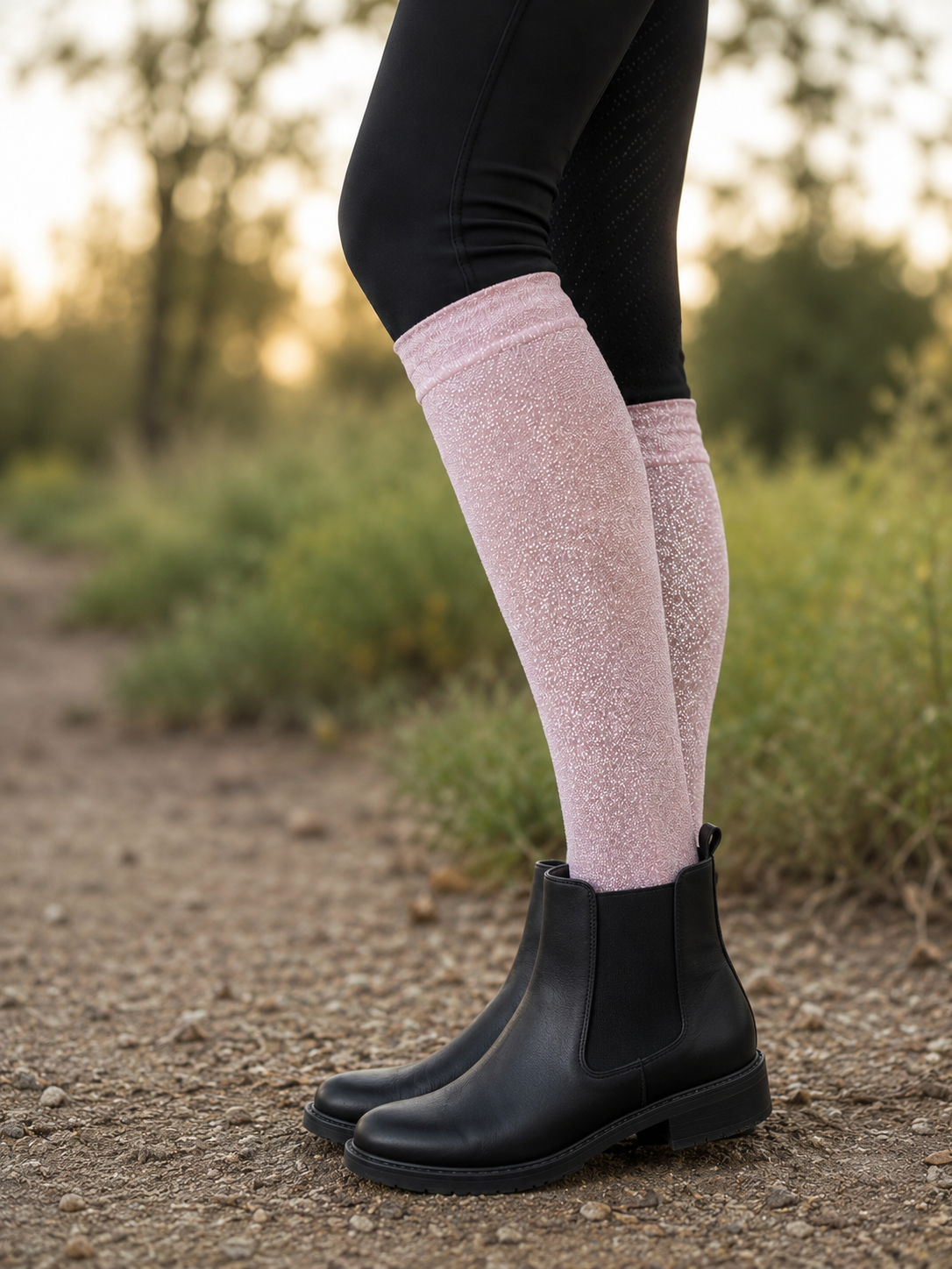 Elli Glitzersocken rosa
