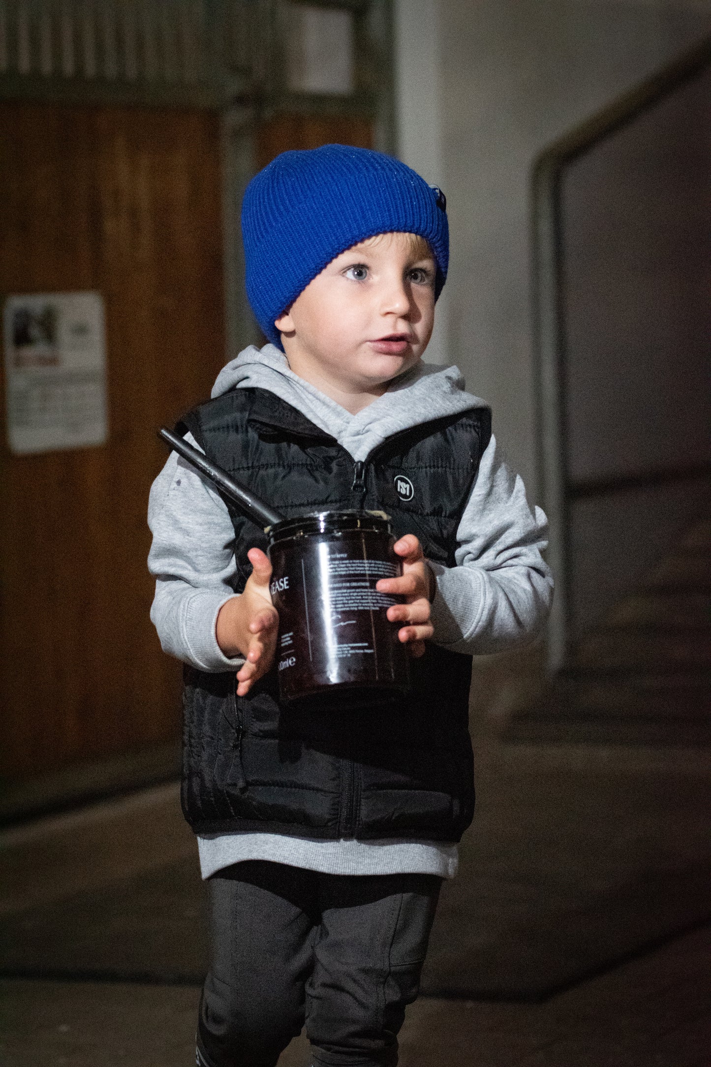 MS Kinder Beanie Royal Blau