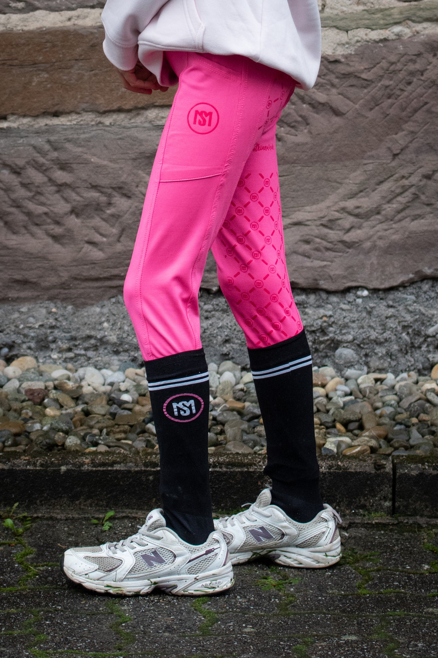 MS children's riding leggings white